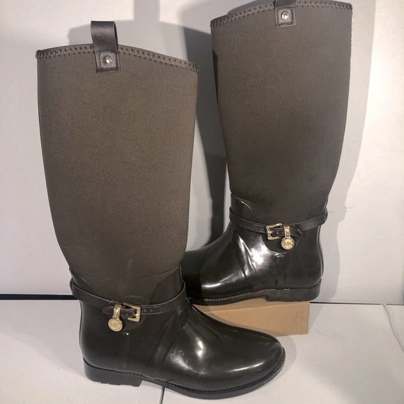 Michael Kors Shoes - Michael Kors Rubber Neoprene Knee boots rain mud water Womens size 8 MK